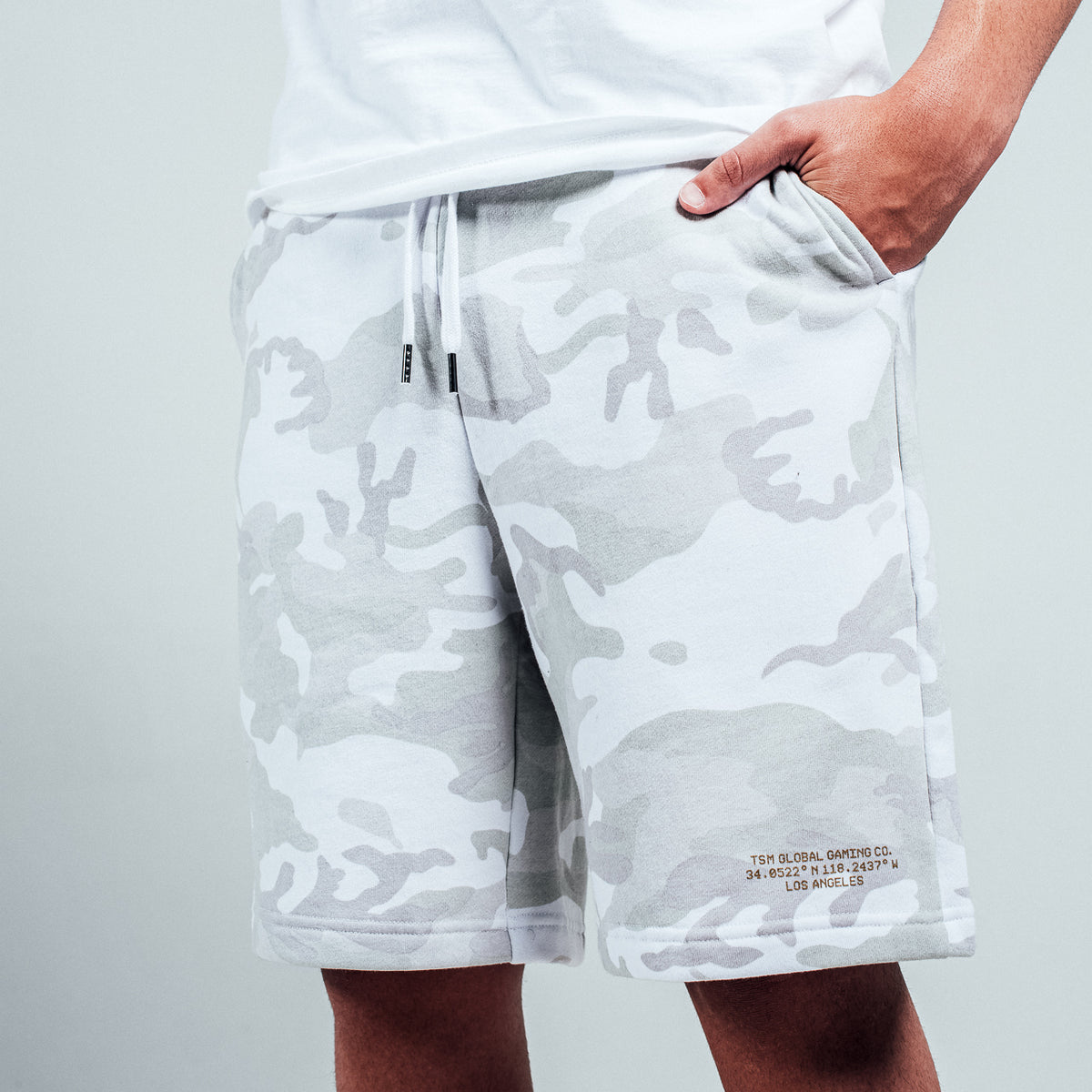 White camouflage shorts hotsell
