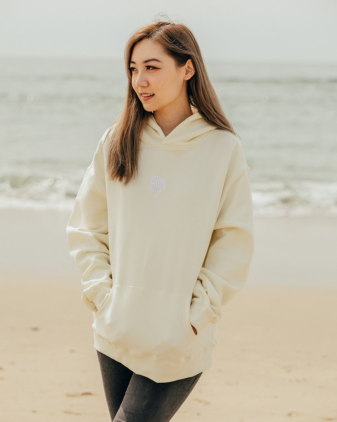 TSM Logo Hoodie White Sand